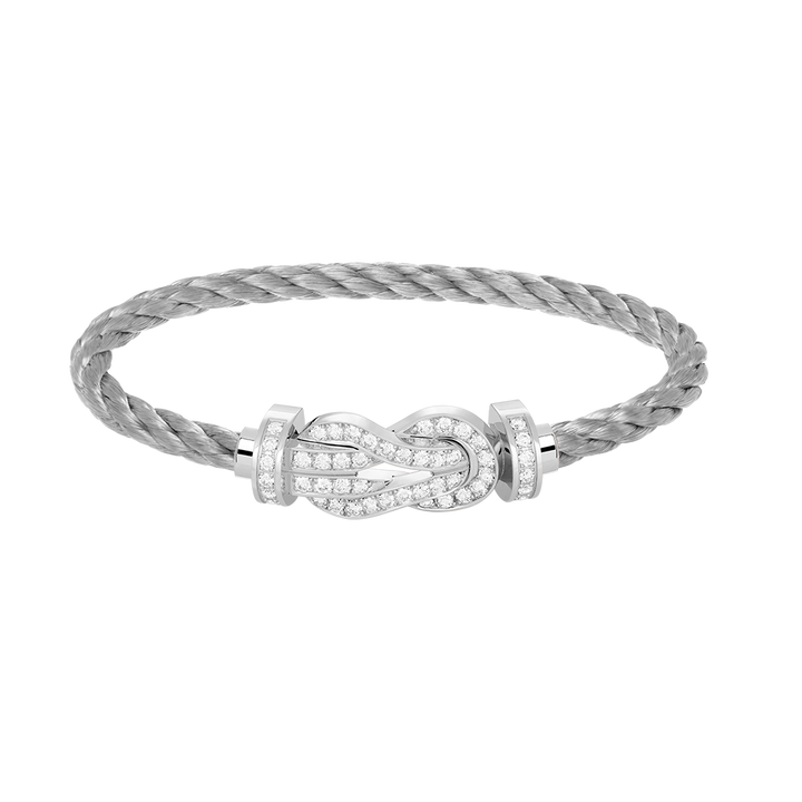 CHANCE LARGE 8-FIGURE DIAMOND-ENCRUSTED SILVER BRACELET