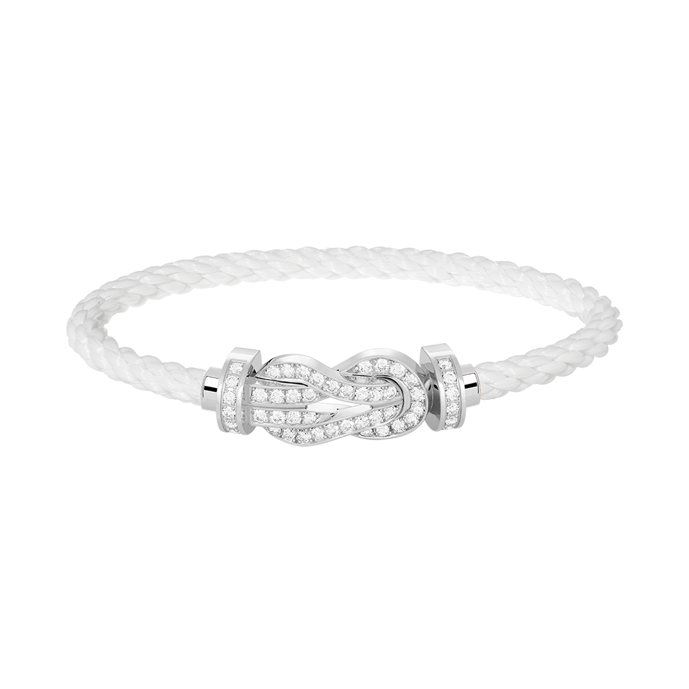 CHANCE LARGE 8-FIGURE DIAMOND-ENCRUSTED SILVER BRACELET