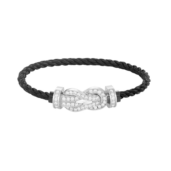 CHANCE LARGE 8-FIGURE DIAMOND-ENCRUSTED SILVER BRACELET