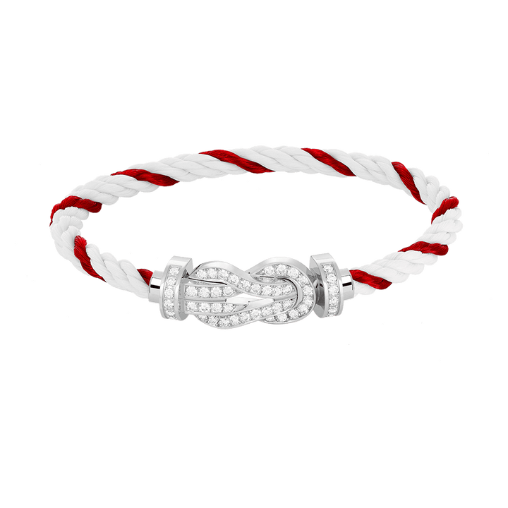 CHANCE LARGE 8-FIGURE DIAMOND-ENCRUSTED SILVER BRACELET