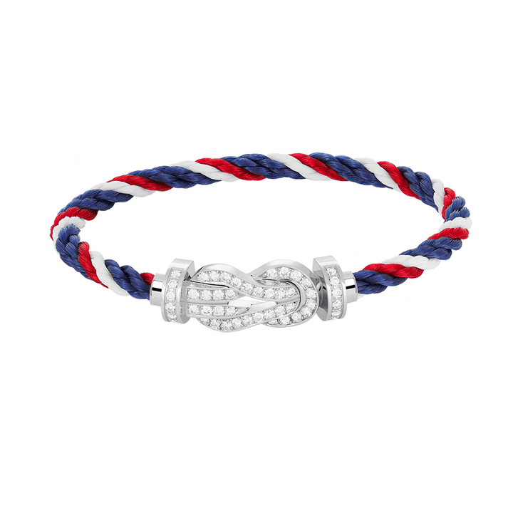 CHANCE LARGE 8-FIGURE DIAMOND-ENCRUSTED SILVER BRACELET