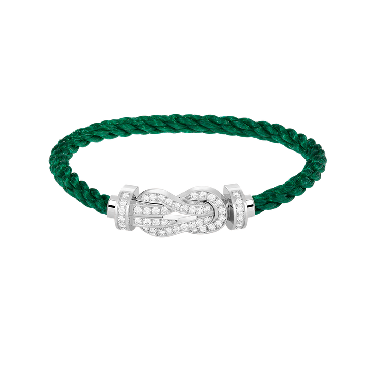 CHANCE LARGE 8-FIGURE DIAMOND-ENCRUSTED SILVER BRACELET