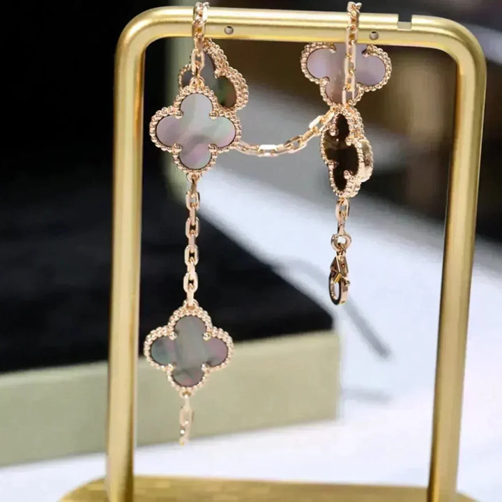 CLOVER 5 MOTIV GRAY MOP BRACELET