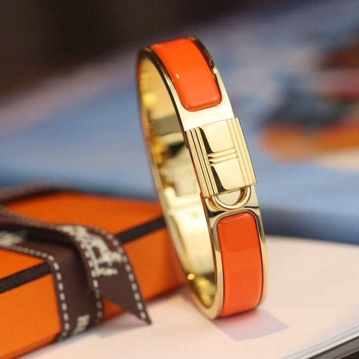 Helene Lås Oransje Gull Armbånd