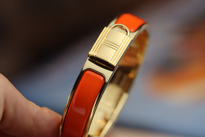 Helene Lås Oransje Gull Armbånd