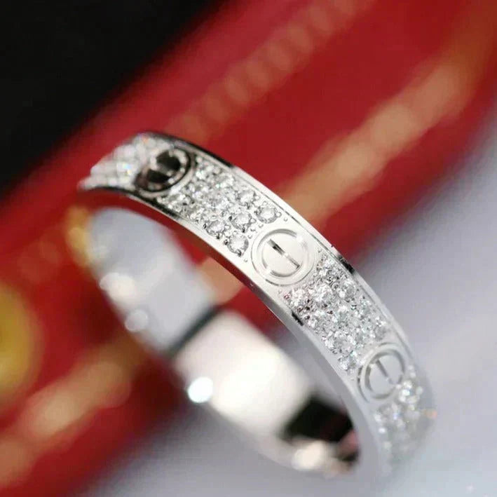 3.6MM Diamond Pavé Love Ring
