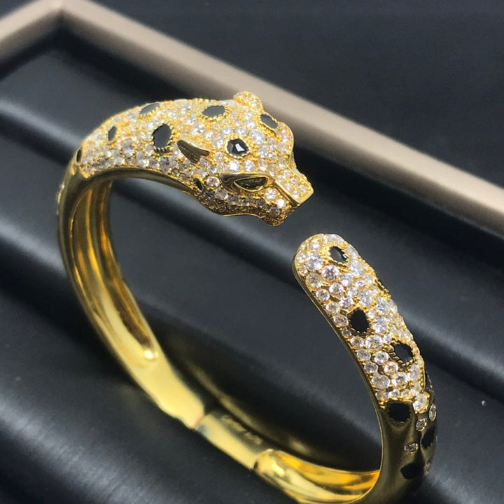 Panthera Large Bracelet with Diamonds