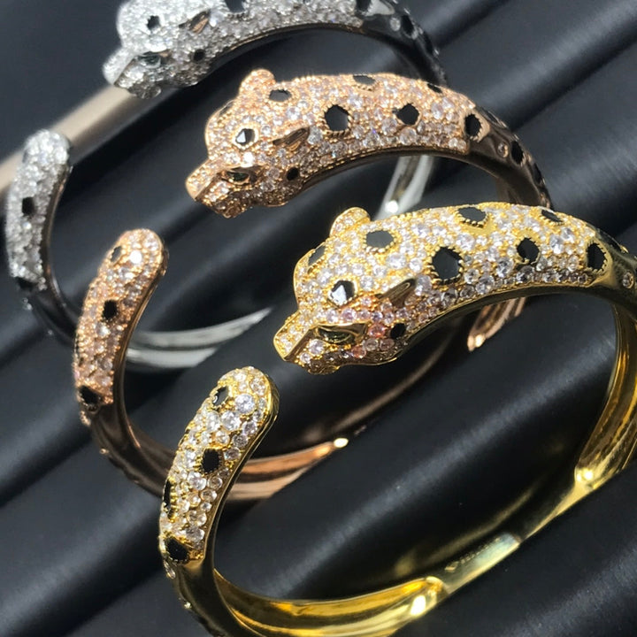 Panthera Large Bracelet with Diamonds