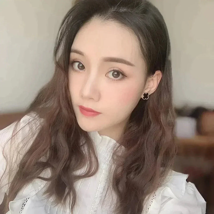 KLOVER MEDIUM ONYX STUD EARRINGS - 1 MOTIF