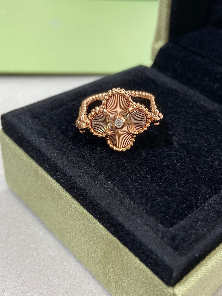 Klover Reversible Ring in Rose Gold