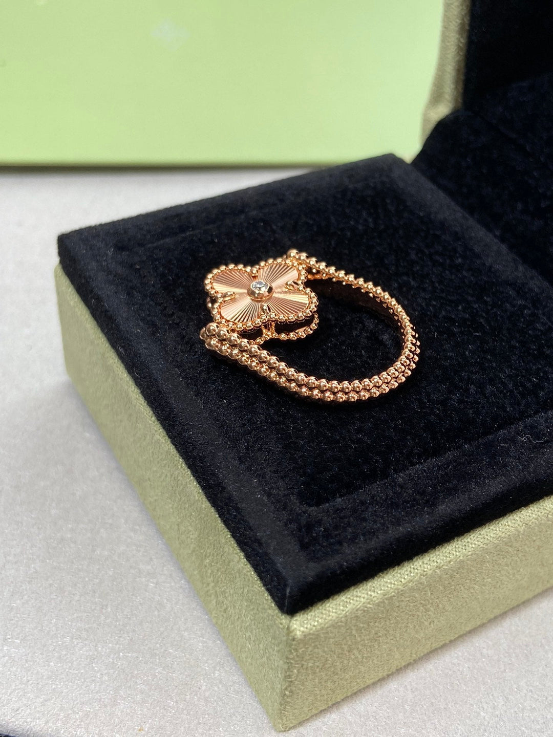 Klover Reversible Ring in Rose Gold