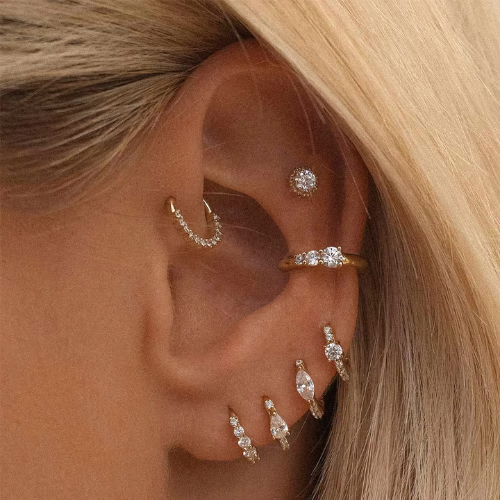 Mariah Mini Diamond Hoop Earrings