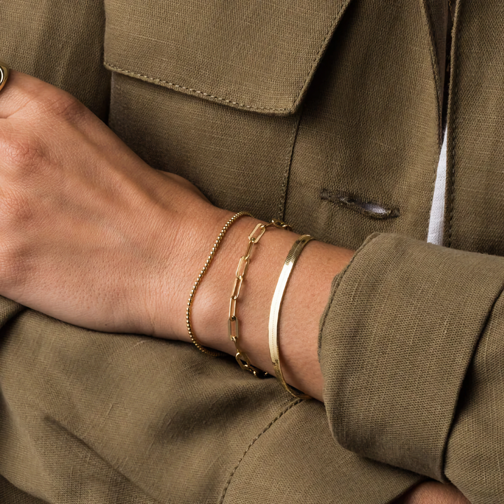 Ellaine Gull Herringbone Bracelet