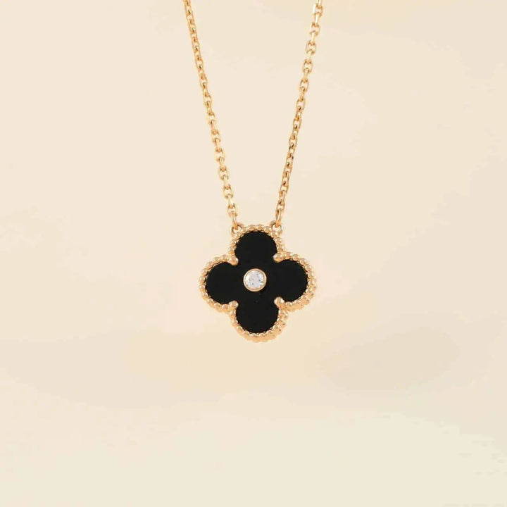 KLOVER 15MM Diamond Onyx Necklace