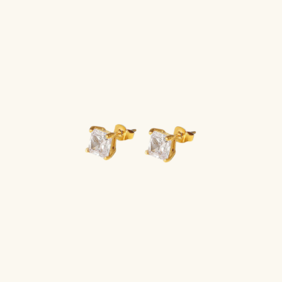 April Design Zircon Earrings
