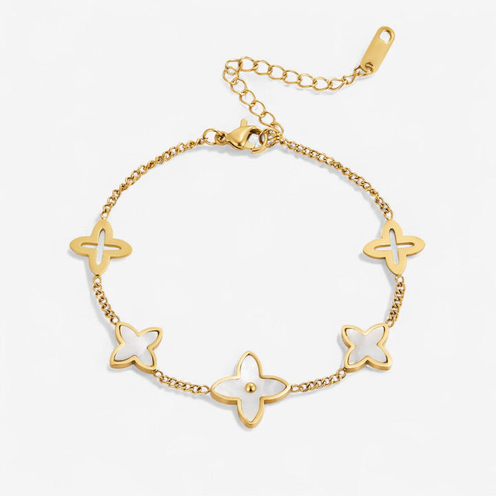 White Blossom Petal Bracelet