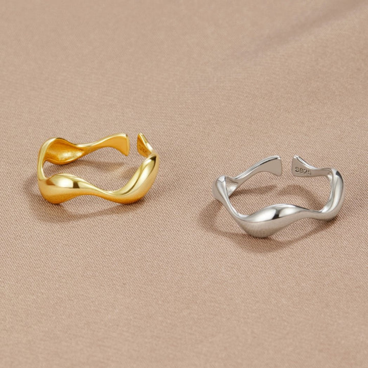 18K Gold Ocean Wave Ring