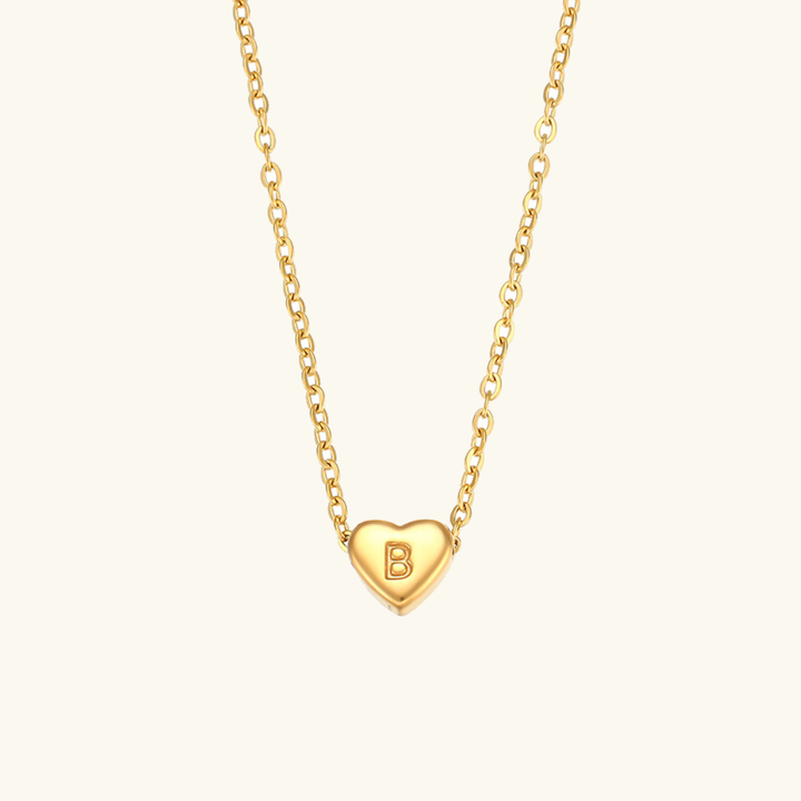 Initial Heart Gold Necklace