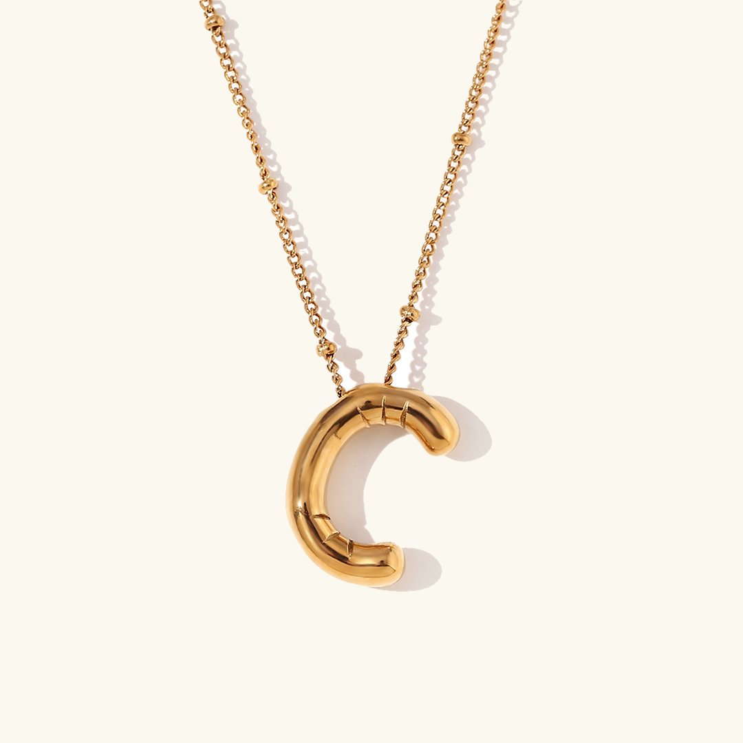 Ballong Gold Initial Necklace