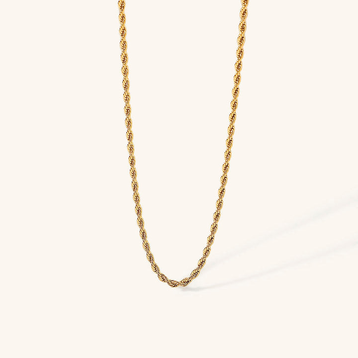 Gold Rope Chain Necklace by Calle