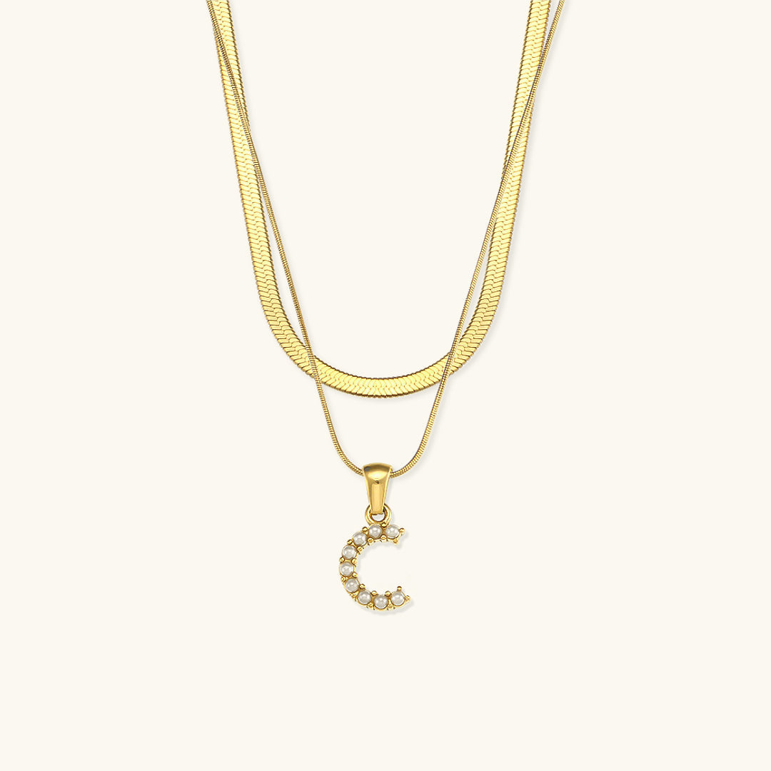 Fiona Gold Initial Necklace