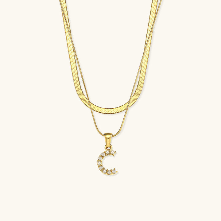 Fiona Kihtne Gold Initial Necklace