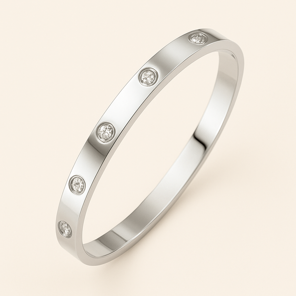 EVIGHET LINK ARMBÅND MED ZIRKONER