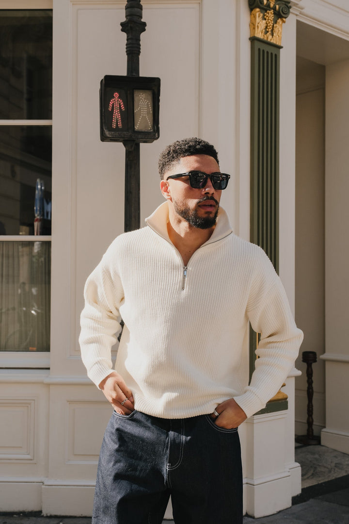 Ecru Harbour Half-Zip Pullover