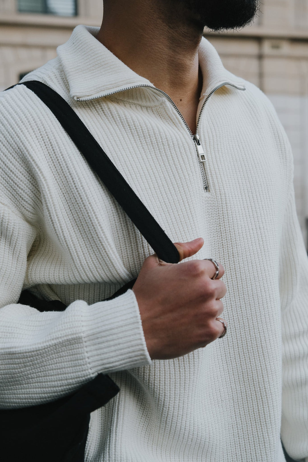 Ecru Harbour Half-Zip Pullover