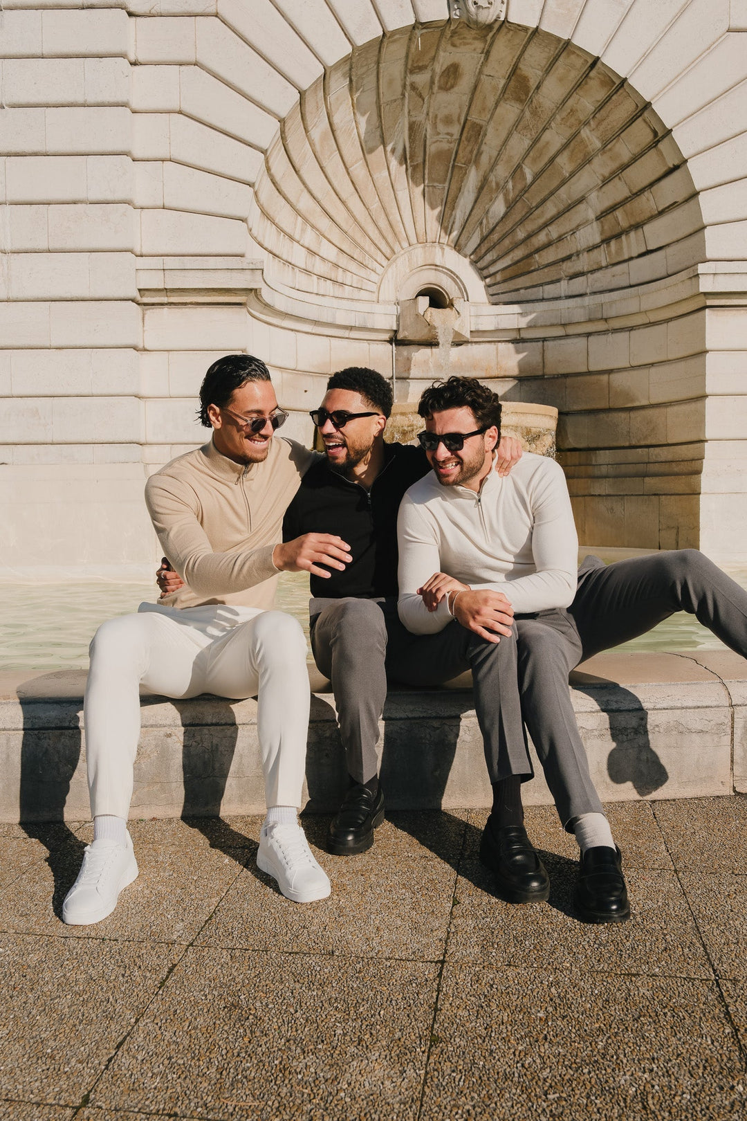 Beige Porter Half-Zip Pullover