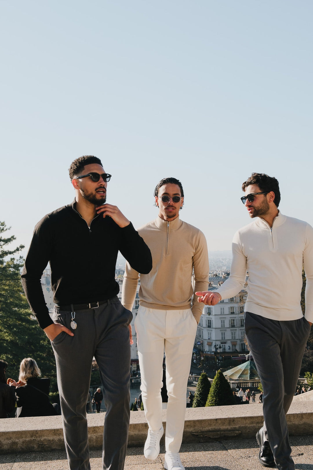 Beige Porter Half-Zip Pullover