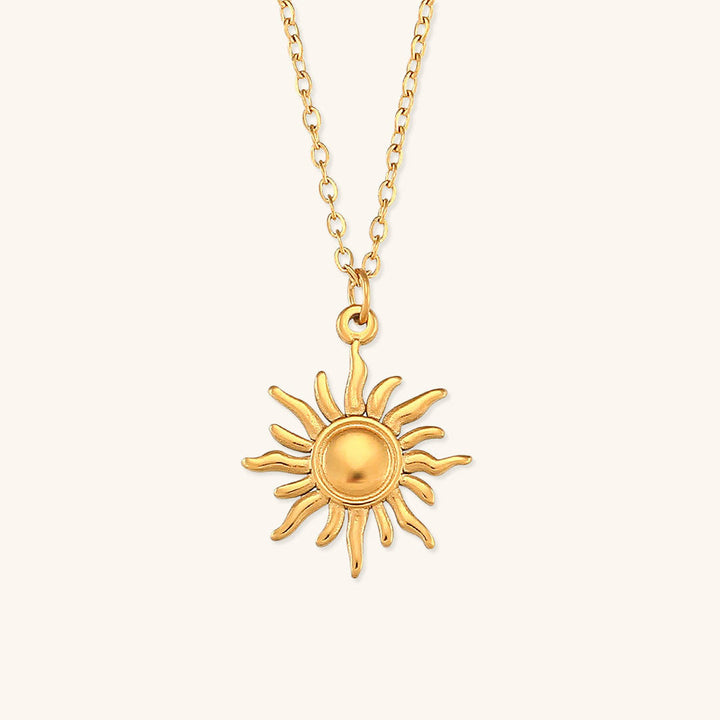 Eliora Gold Sun Pendant Necklace - Sunshine Design