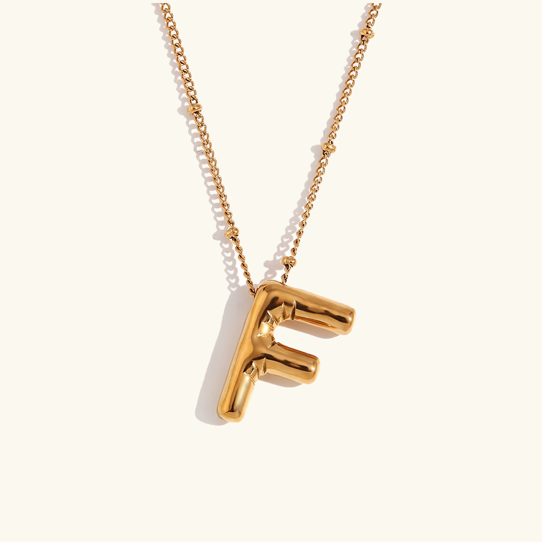 Ballong Gold Initial Necklace