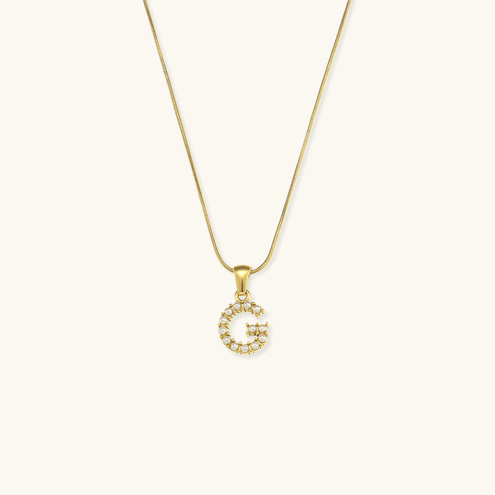 Augustine Initial Pearl Necklace