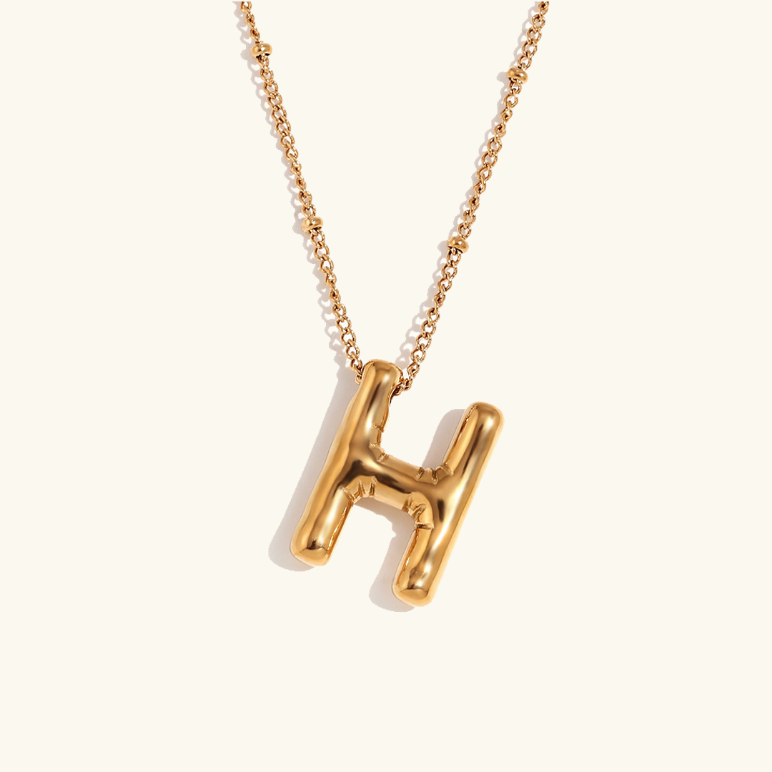 Ballong Gold Initial Necklace