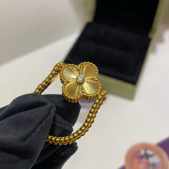 KLOVER REVERSIBLE BLUE AGATE RING