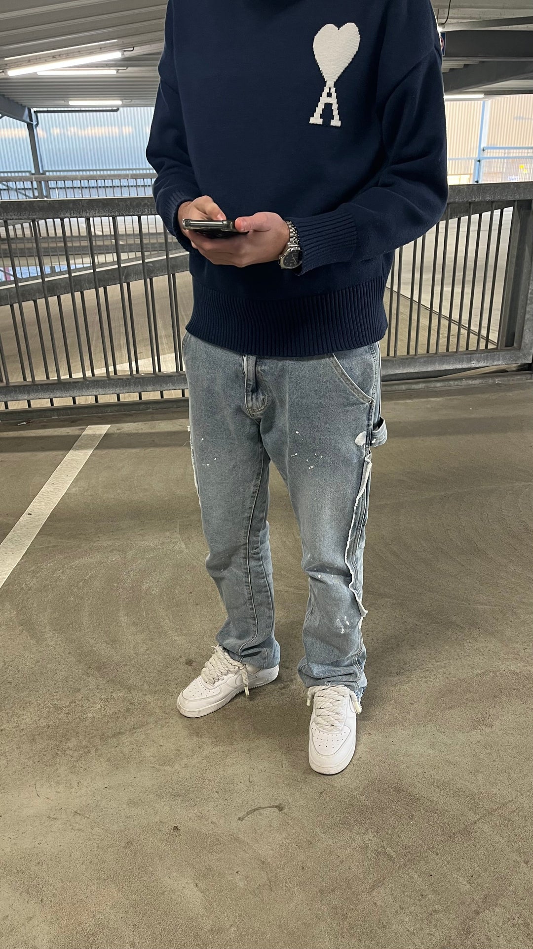 AMI - Cozy Heart Knit Sweater