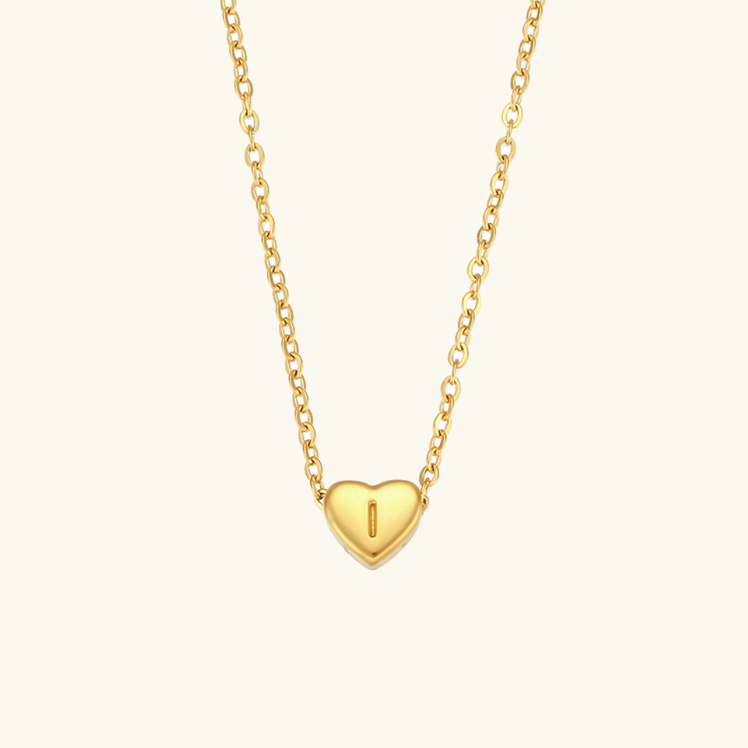 Initial Heart Gold Necklace