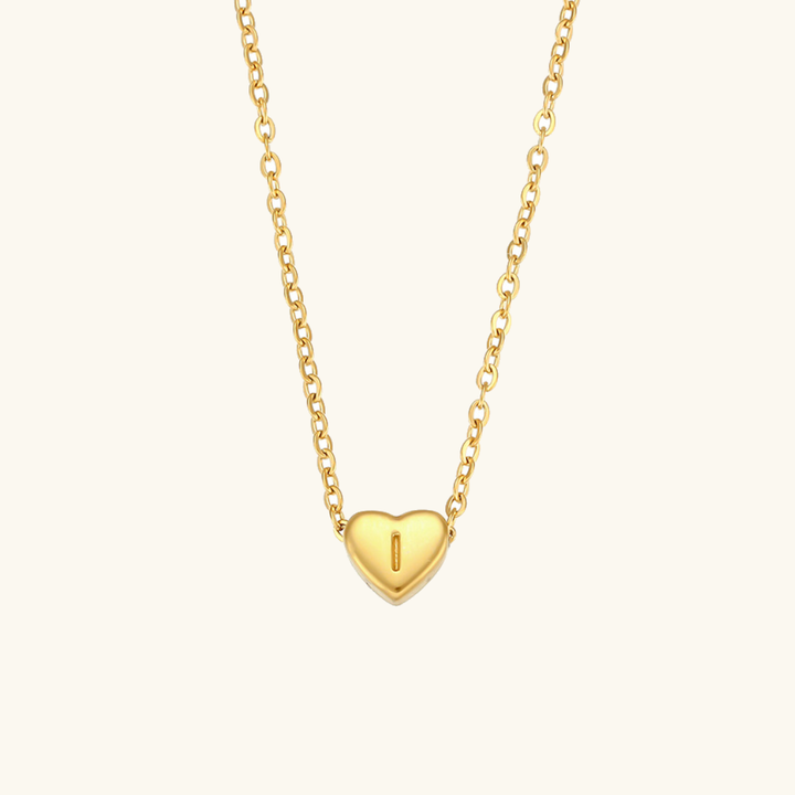 Initial Heart Gold Necklace