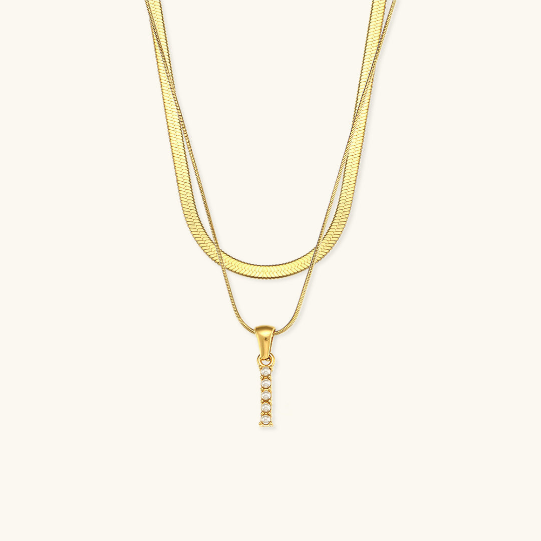 Fiona Kihtne Gold Initial Necklace
