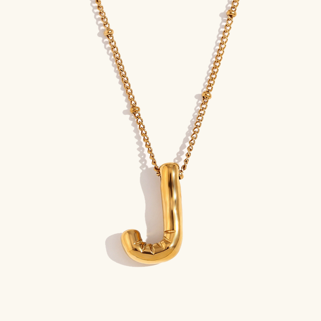 Ballong Gold Initial Necklace