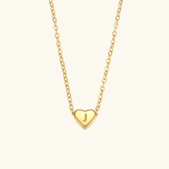 Initial Heart Gold Necklace
