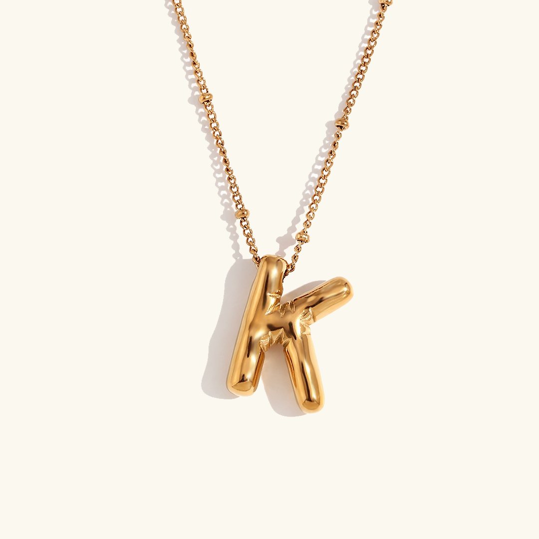 Ballong Gold Initial Necklace