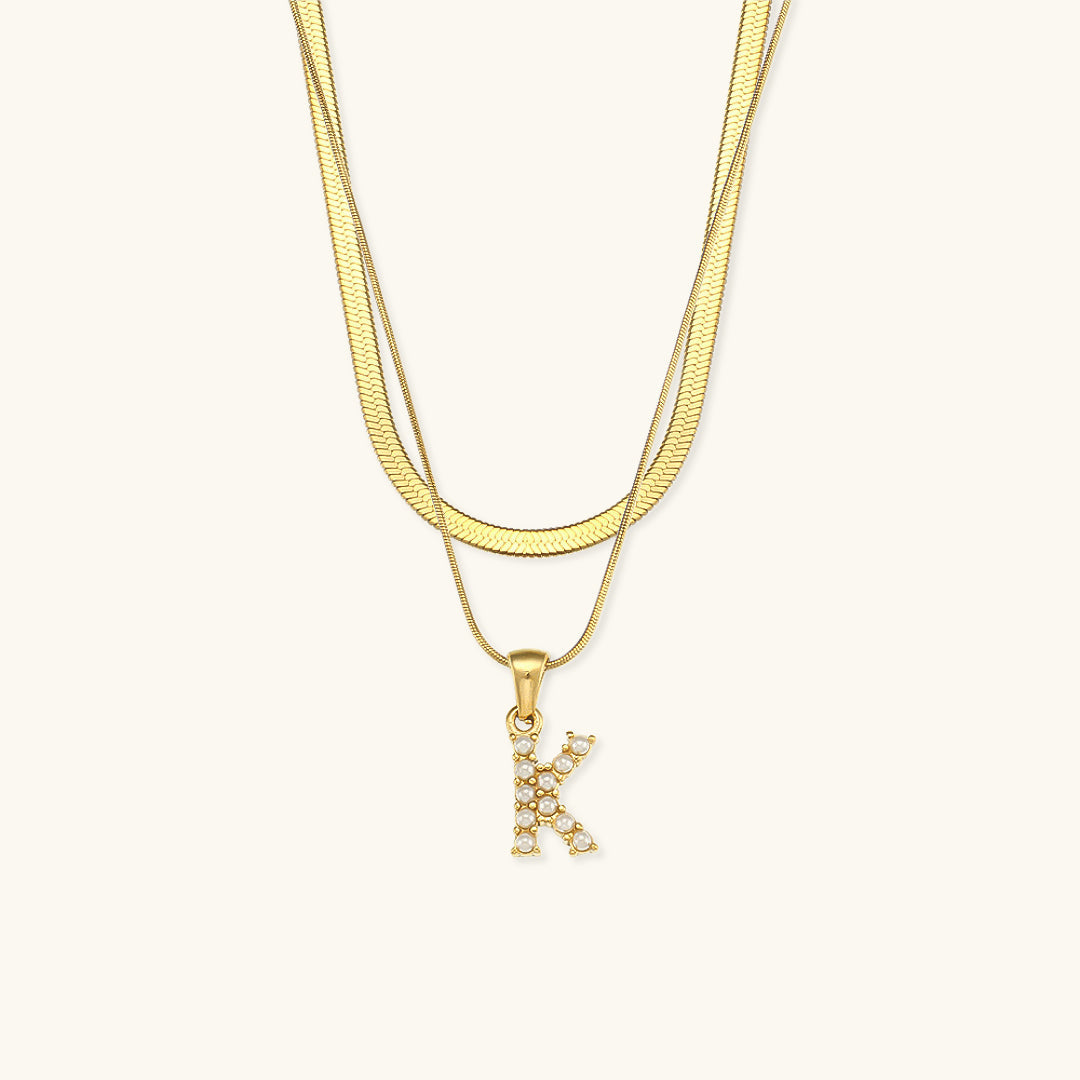 Fiona Kihtne Gold Initial Necklace