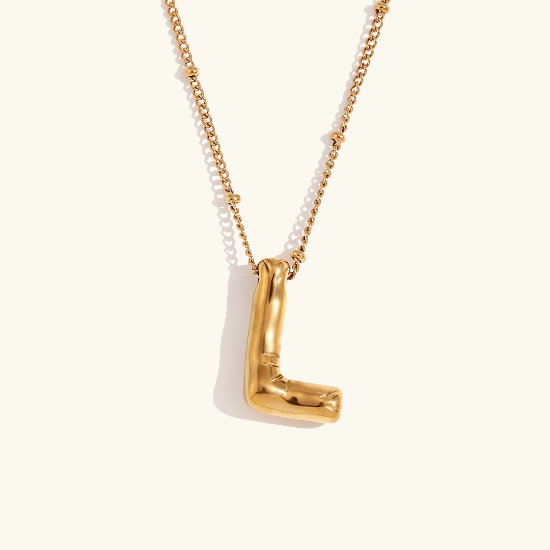 Ballong Gold Initial Necklace