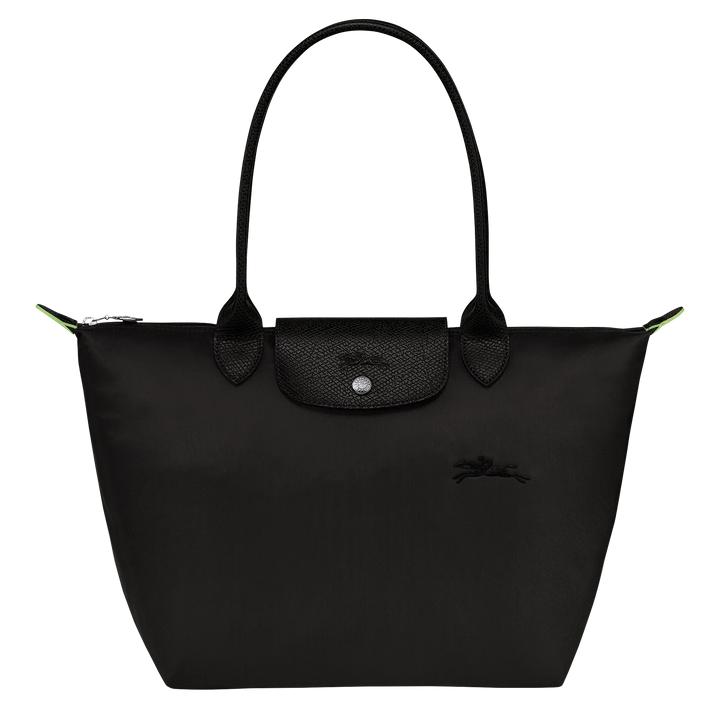 Longchamp - Medium Le Pliage Tote in Black - Eco-Friendly Recycled Canvas