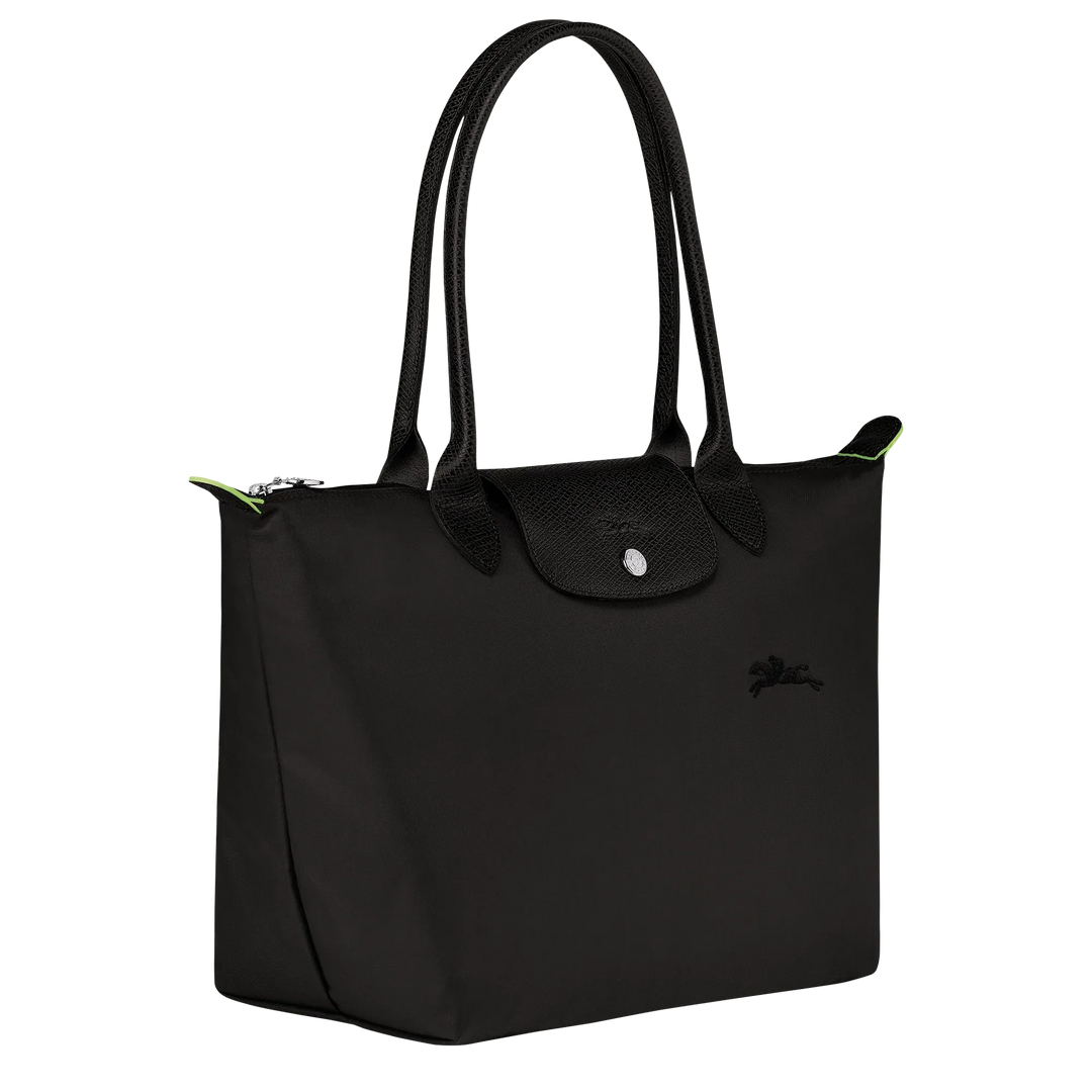 Longchamp - Medium Le Pliage Tote in Black - Eco-Friendly Recycled Canvas