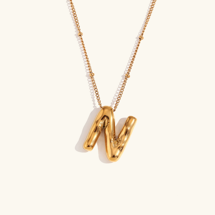 Ballong Gold Initial Necklace