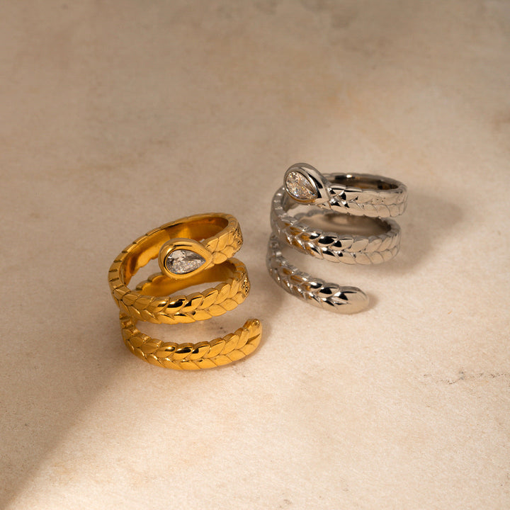 Davina Gull Snake Ring