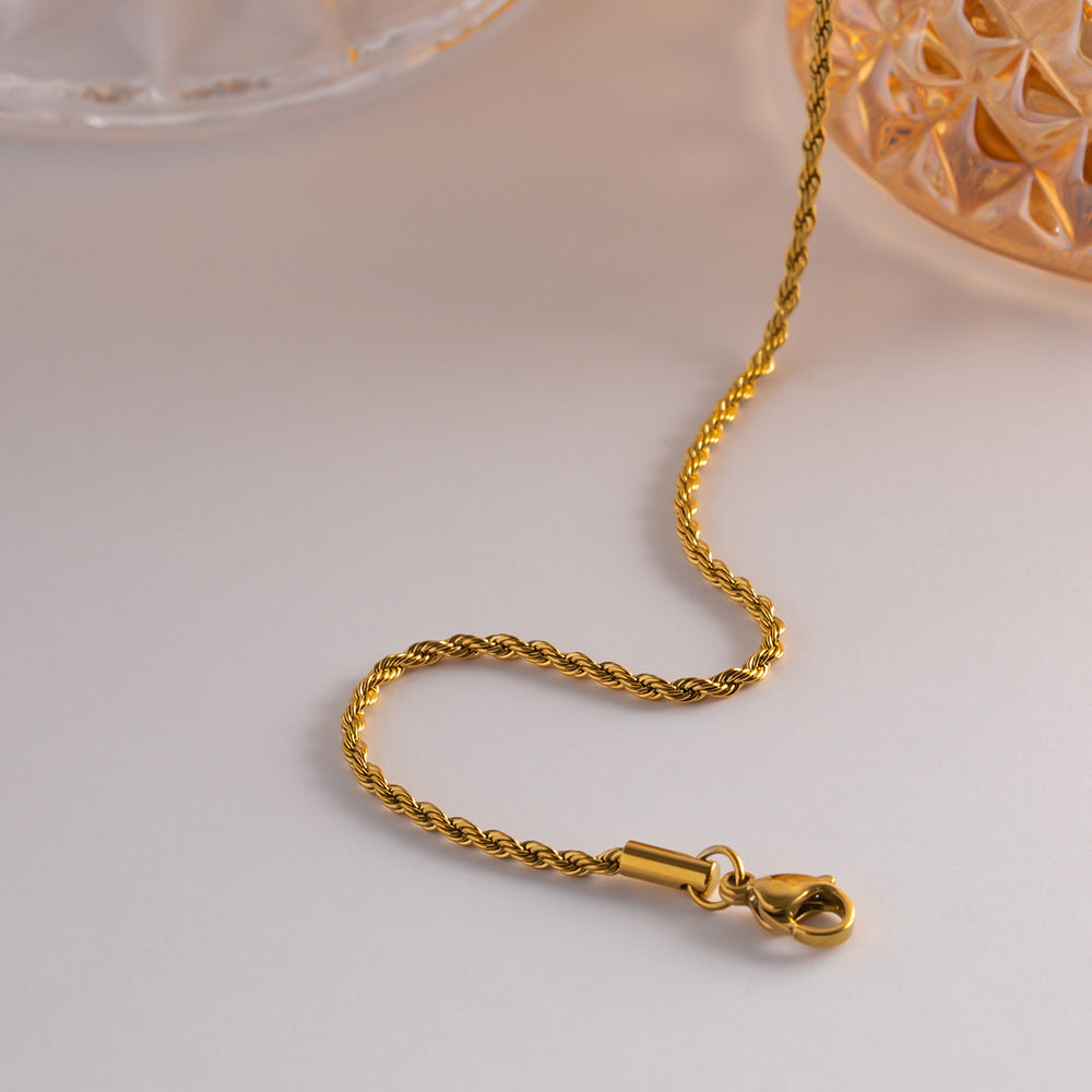 Gold Rope Chain Necklace by Calle